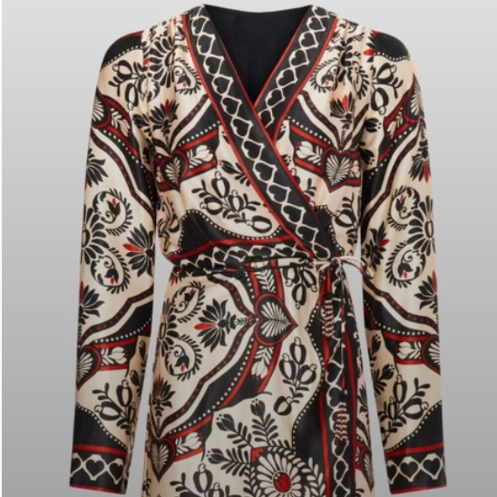 Farm Rio Passion Wrap Mini Dress (M)